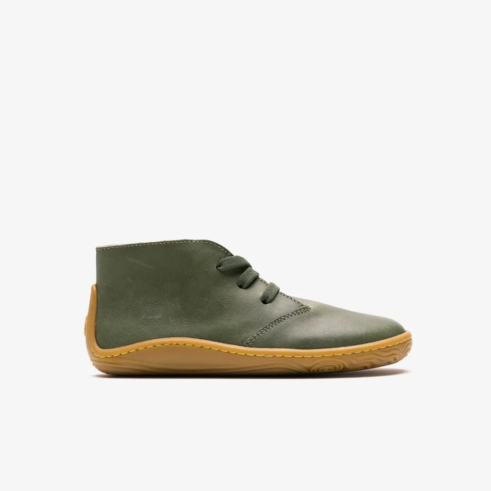 Vivobarefoot Gobi Addis Kids Gobi Boots Dark Green UK PKDS